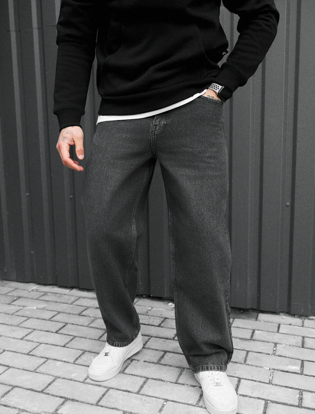 Dżinsy Staff 032 loose fit gray