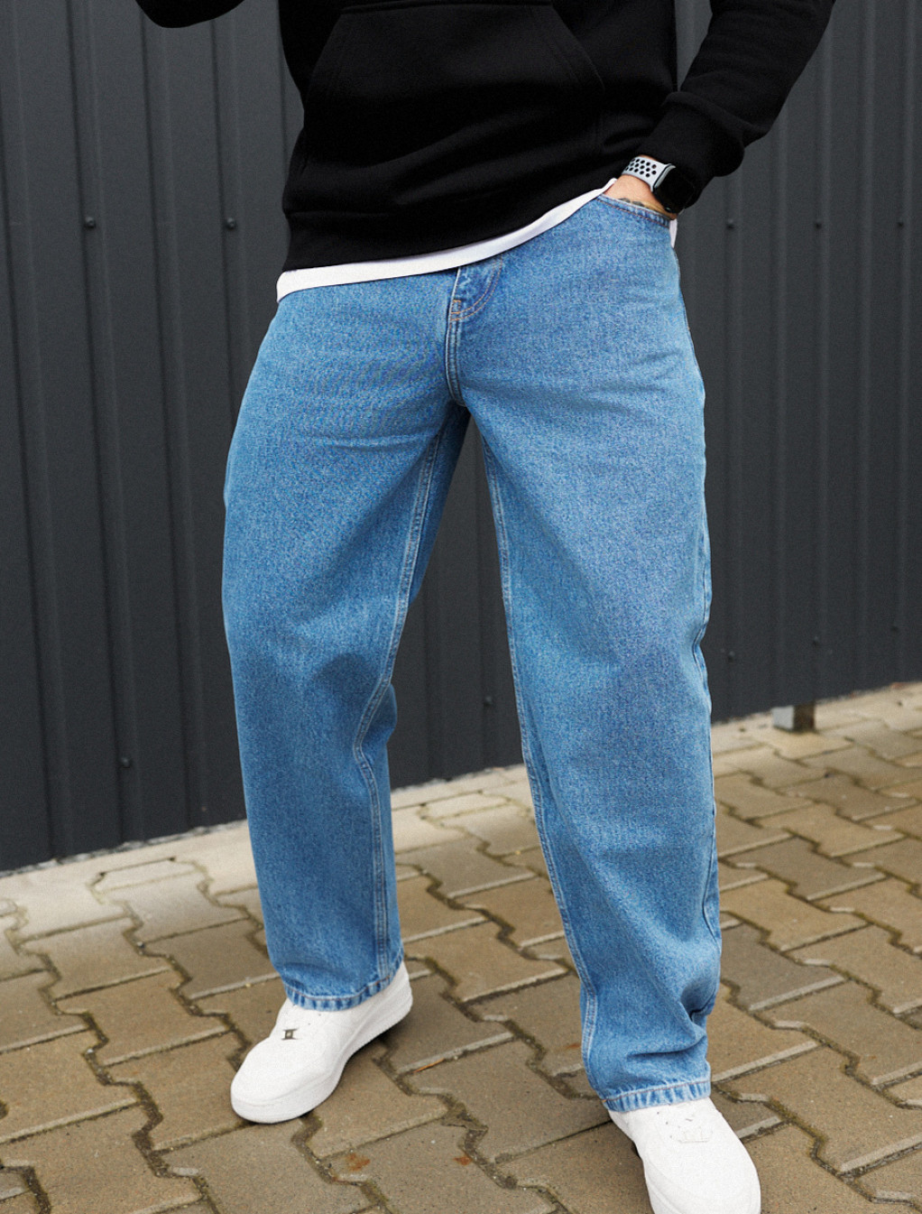 Dżinsy Staff 038 loose fit blue