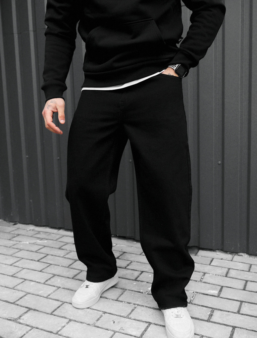 Dżinsy Staff 038 loose fit black
