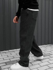 Dzinsy Staff 040 dark gray baggy