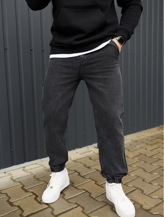 Joggery dżinsowe Staff 043 dark gray