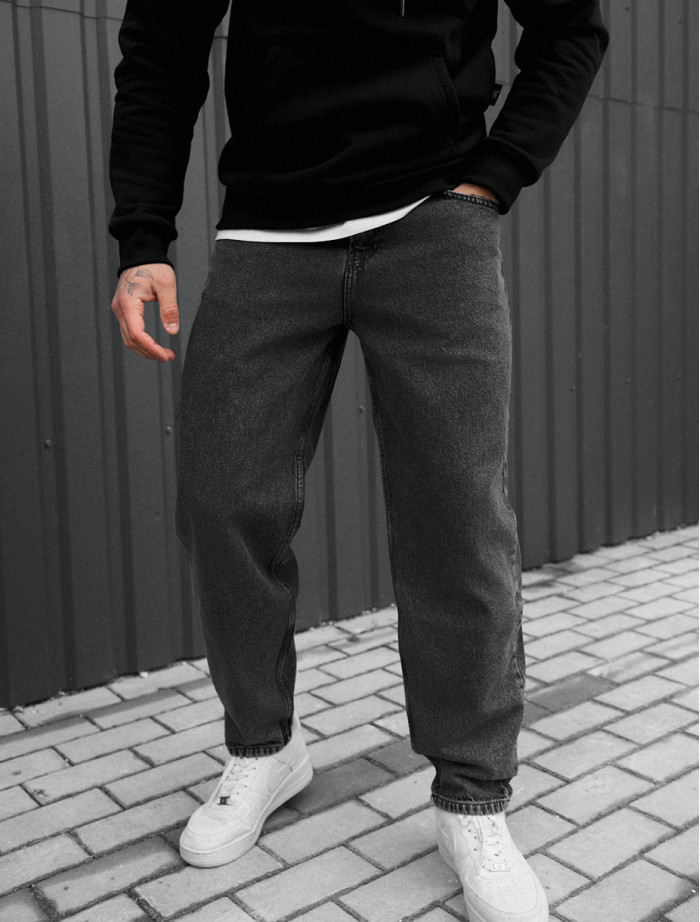 Dżinsy Staff 013 gray regular mom