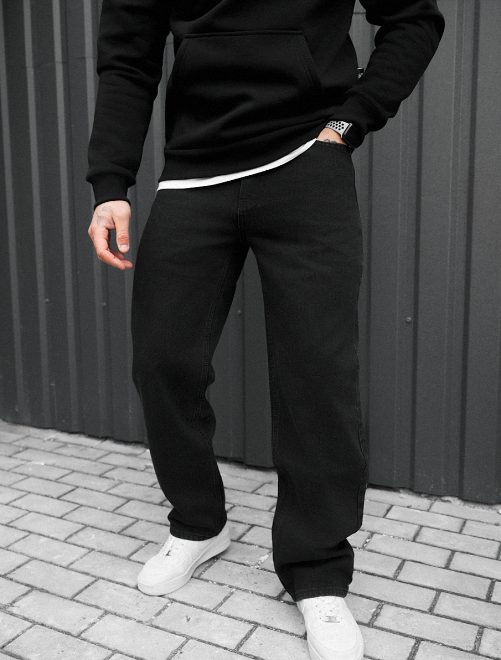 Dżinsy Staff 027 black baggy