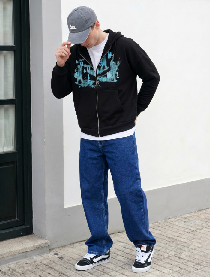Dżinsy Staff 040 dark blue baggy