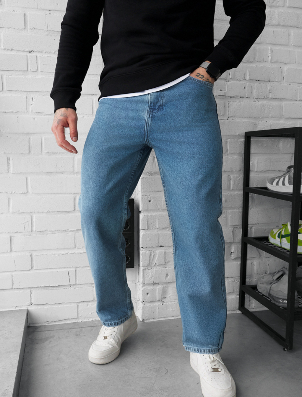 Dżinsy Staff 06 black wide leg