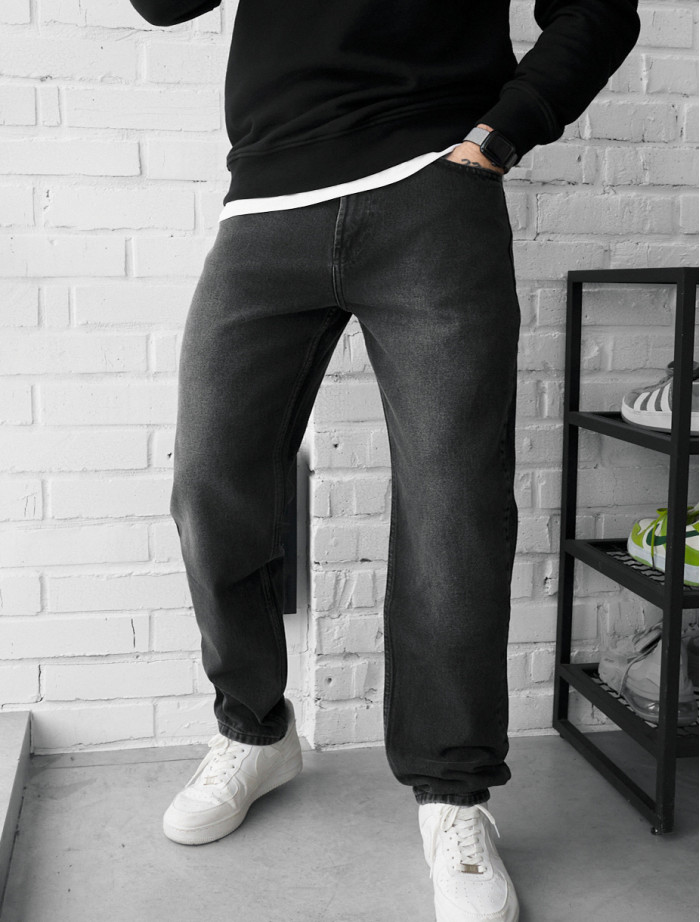 Dżinsy Staff 11 loose fit dark gray