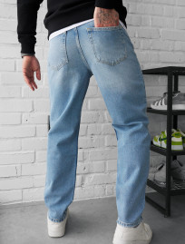 Dżinsy Staff 14 loose fit light blue