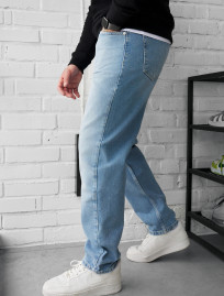 Dżinsy Staff 14 loose fit light blue