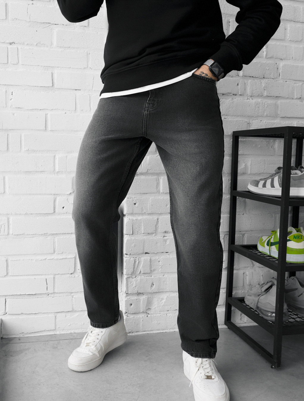 Dżinsy Staff 17 regular dark gray