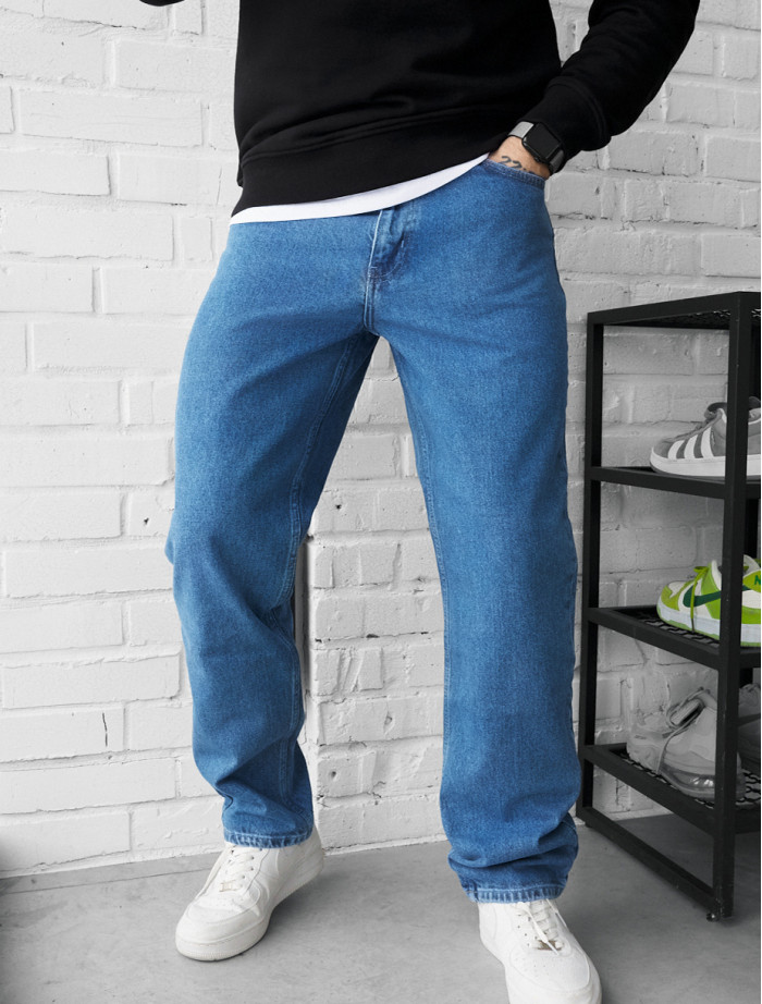 Dżinsy Staff 19 blue wide leg