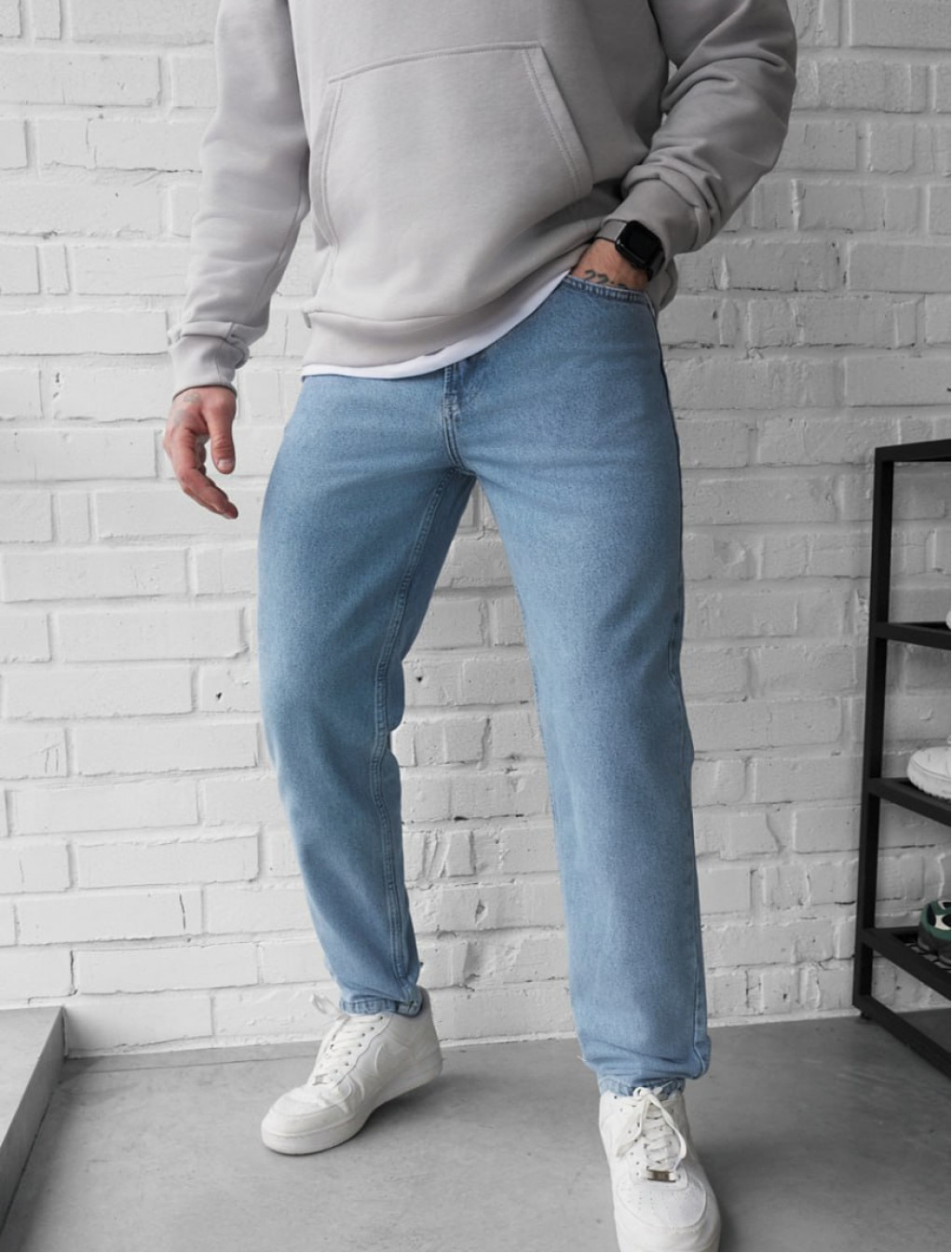 Dżinsy Staff 30 light blue slim