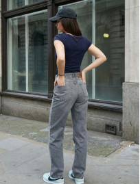 Dżinsy damskie Staff 003 gray mom