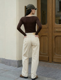 Dżinsy damskie Staff 002 milk wide leg