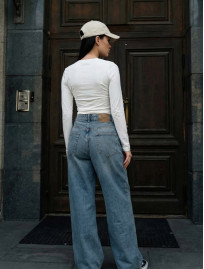 Dżinsy damskie Staff 3492 blue loose fit