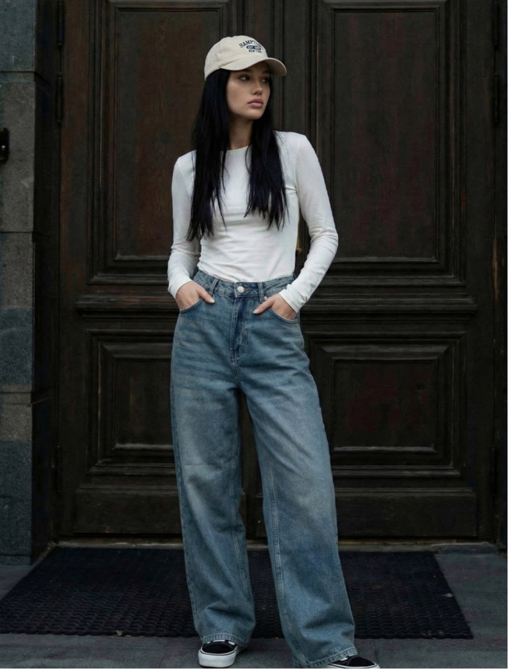 Dżinsy damskie Staff 3492 blue loose fit