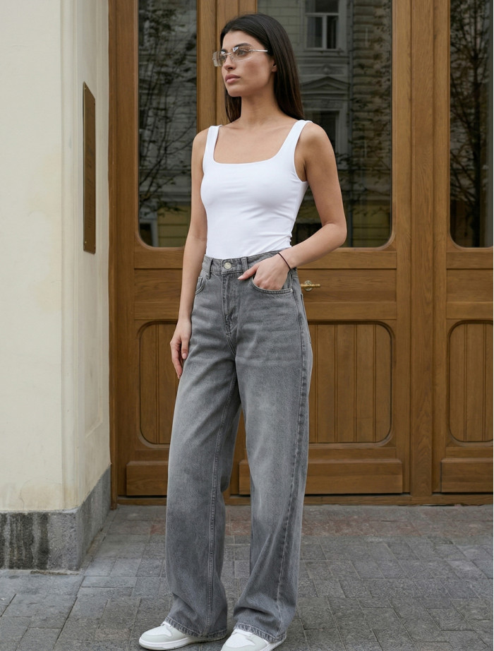 Dżinsy Staff 41 gray wide leg