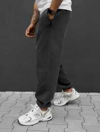 Spodnie dresowe Staff di dark gray premium washed