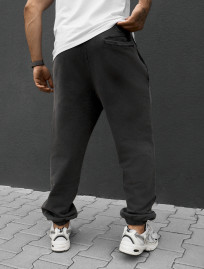 Spodnie dresowe Staff di dark gray premium washed