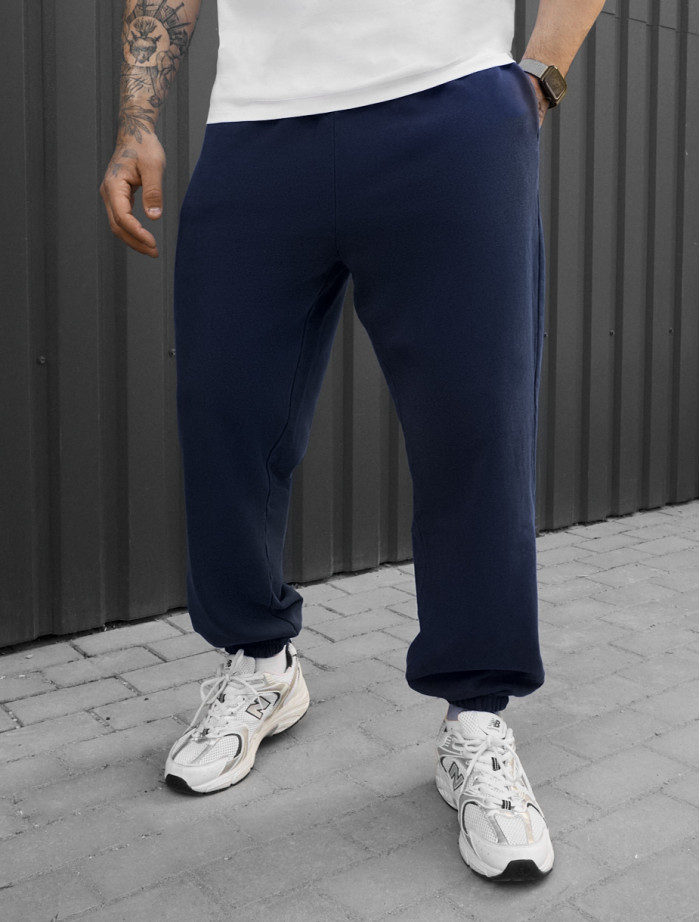Spodnie dresowe Staff di navy premium washed