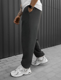Spodnie dresowe Staff di dark gray premium washed