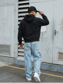 Bluza Staff logo dark gray premium washed oversize