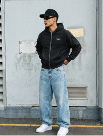Bluza Staff logo dark gray premium washed oversize