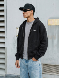 Bluza Staff logo dark gray premium washed oversize