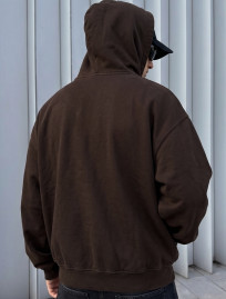 Bluza Staff dark brown premium washed oversize
