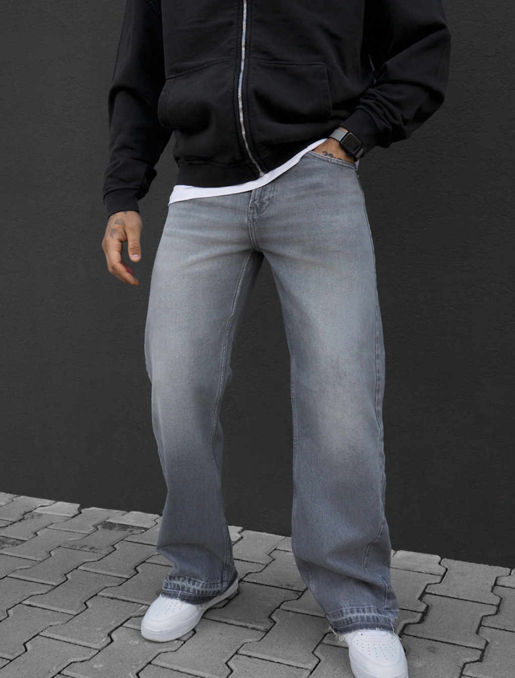 Dżinsy Staff gray flared fit