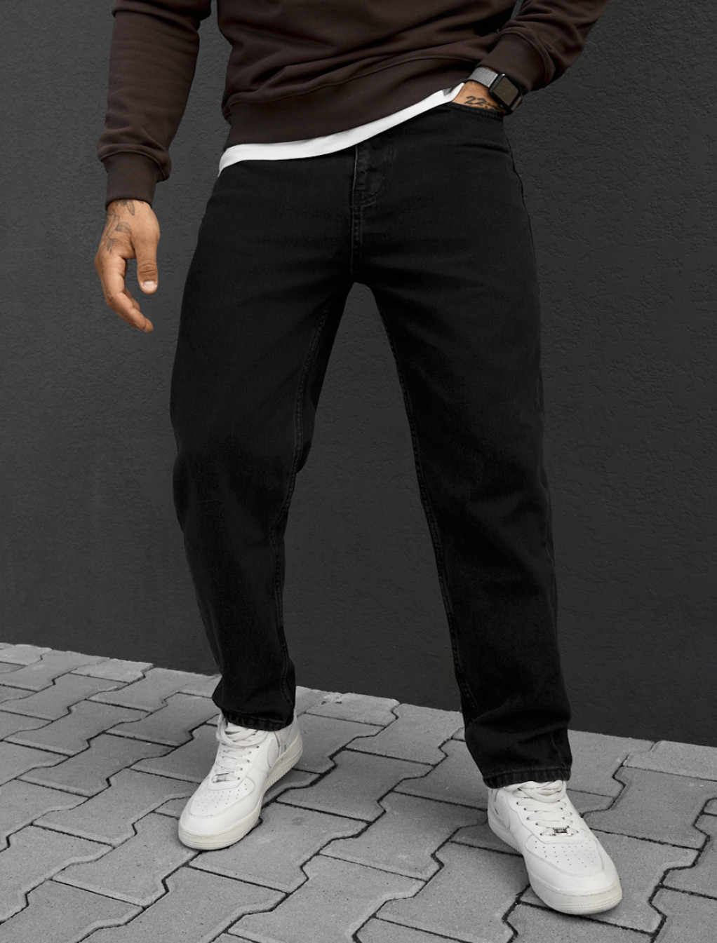Dżinsy Staff 923 black regular mom