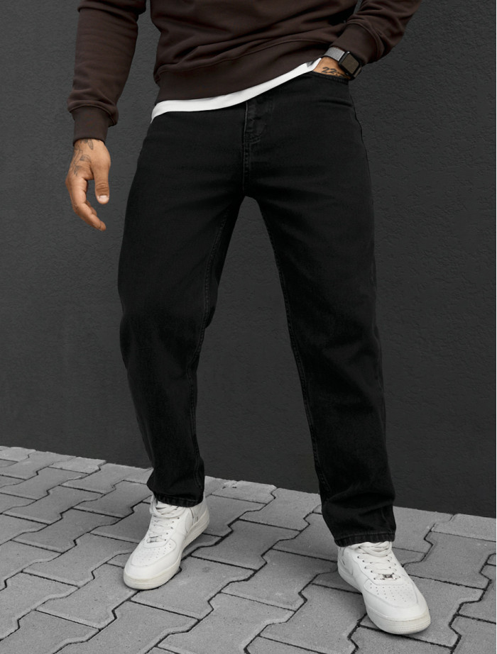 Dżinsy Staff 923 black regular mom