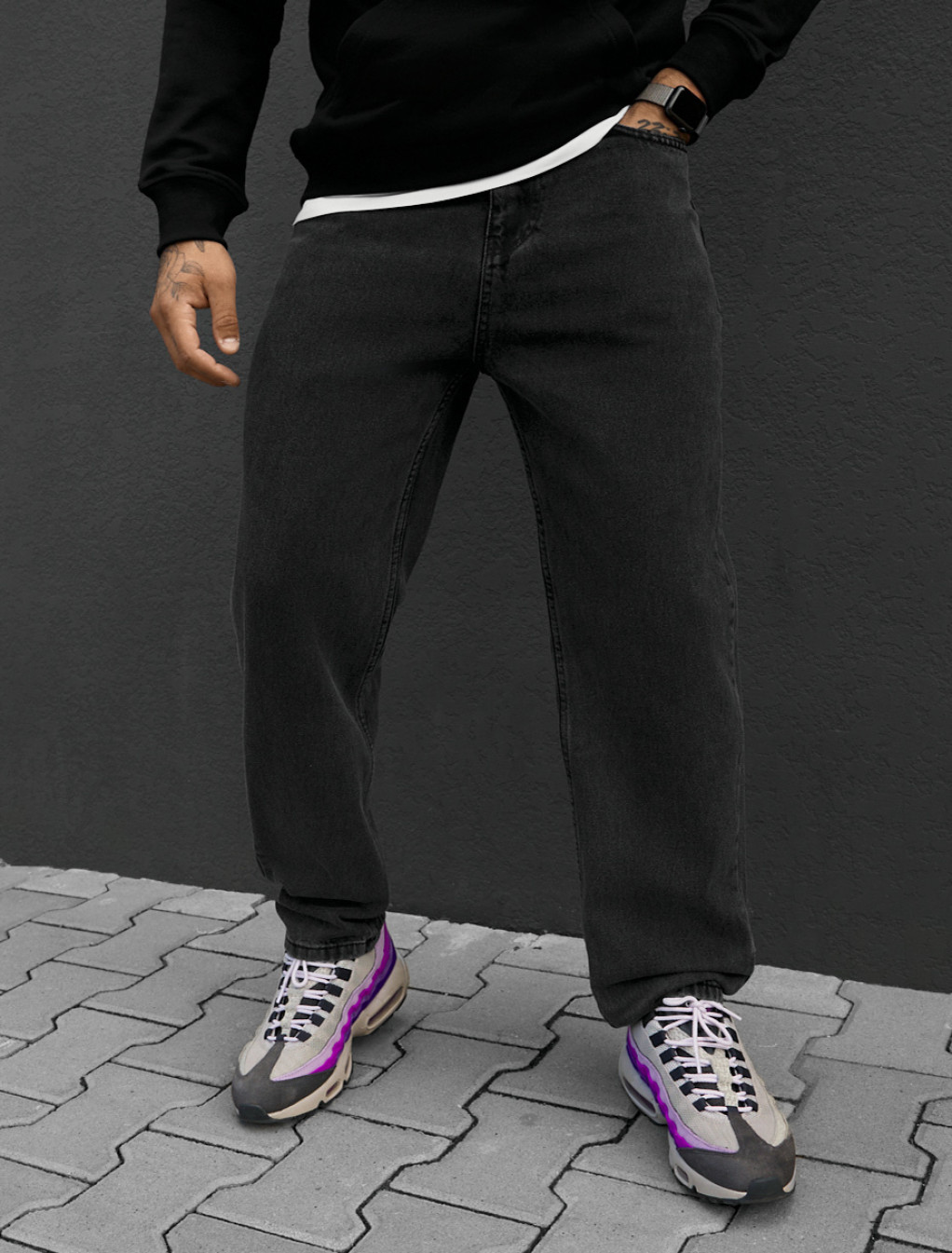 Dżinsy Staff 923 black regular