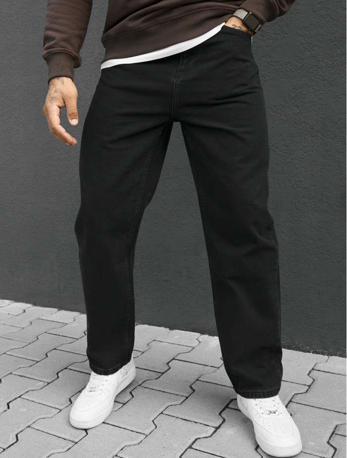 Dżinsy Staff 19 black wide leg
