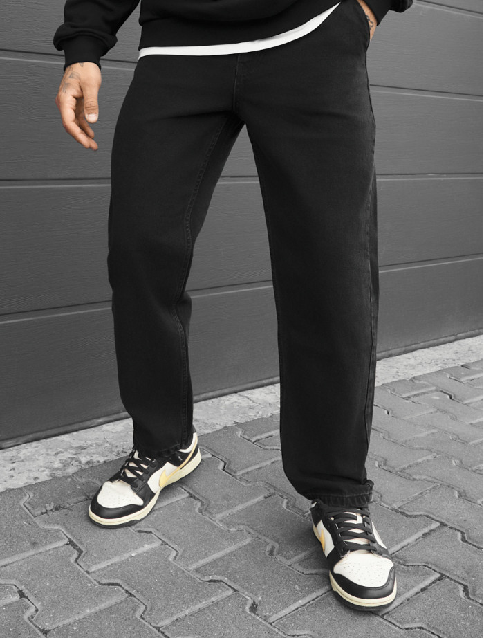 Dżinsy Staff 10 black loose fit