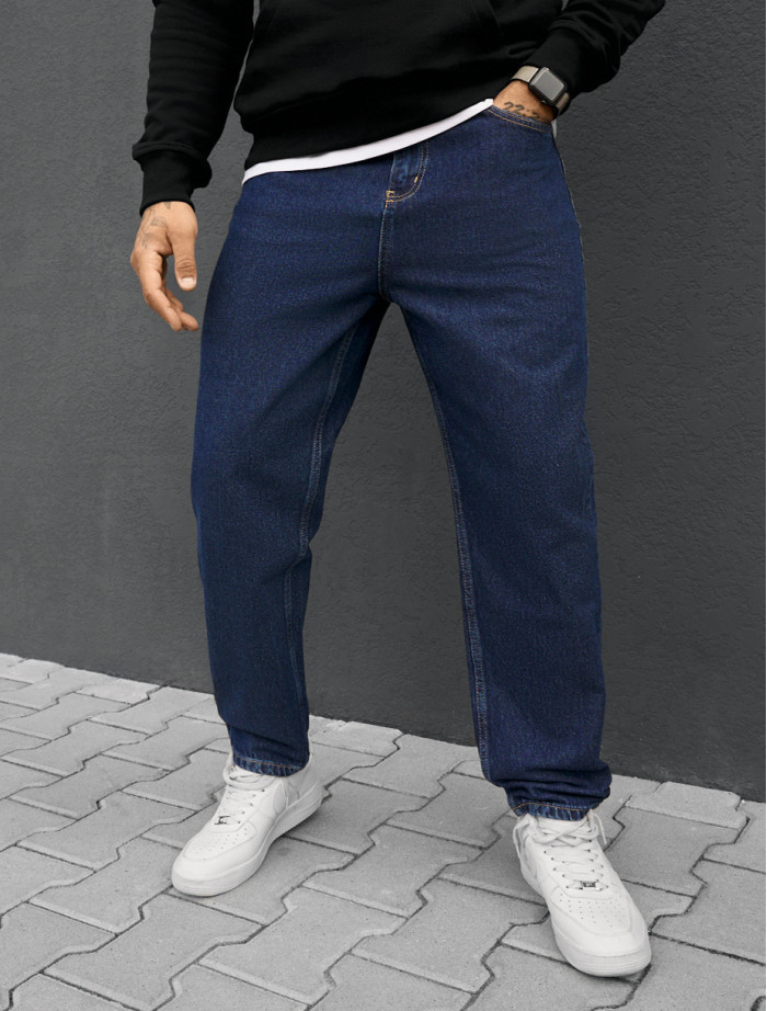 Dżinsy Staff dark blue regular mom