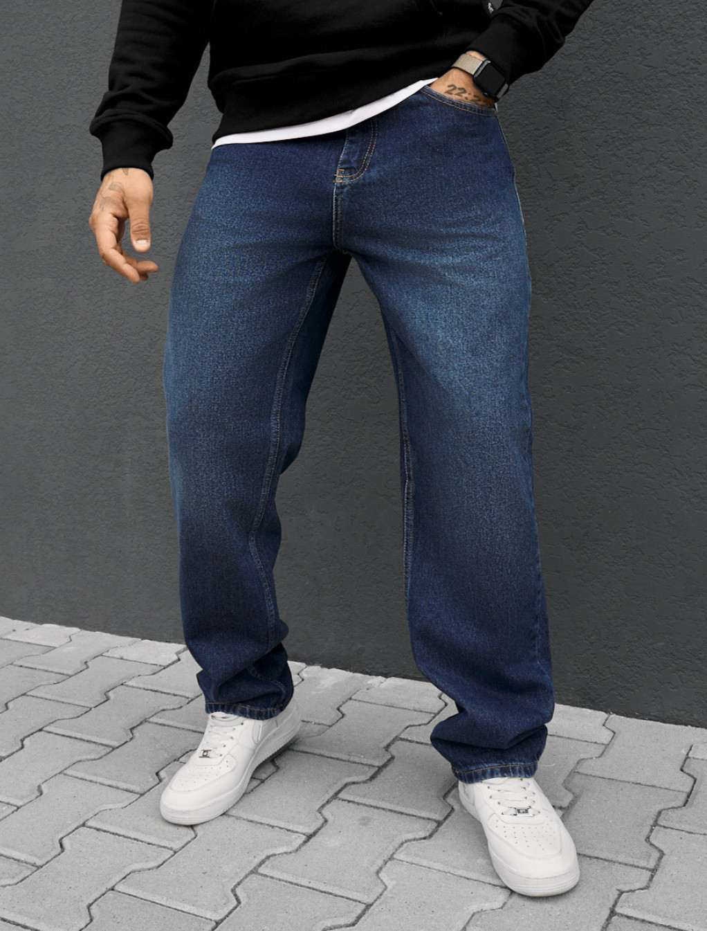 Dżinsy Staff 30 dark blue regular