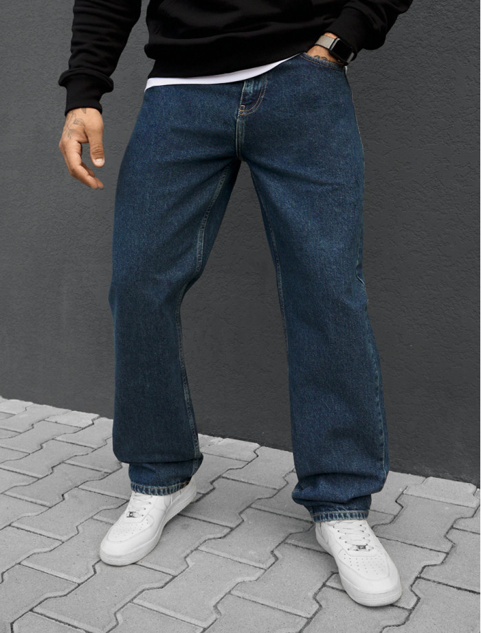 Dżinsy Staff 30 dark blue baggy