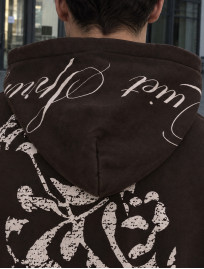 Bluza Staff logo dark brown premium washed oversize fleece