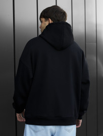 Bluza z kapturem Staff black basic oversize fleece