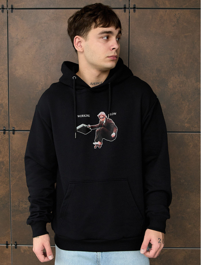 Bluza z kapturem Staff working low oversize