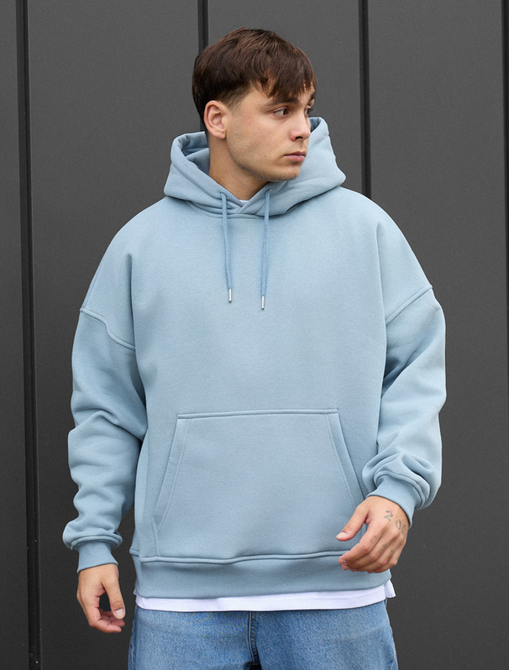 Bluza Staff light blue oversize fleece