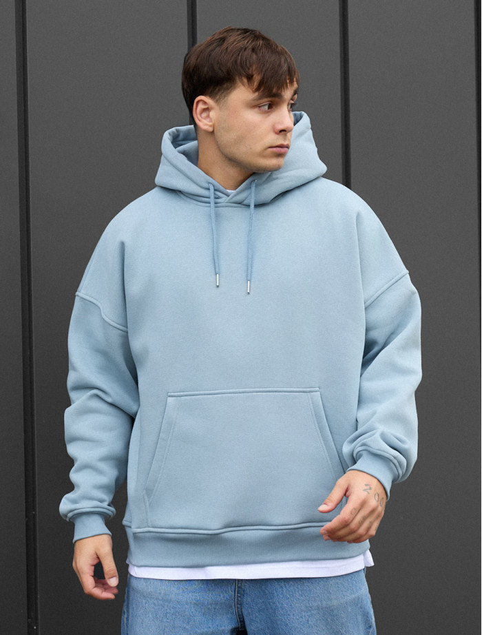 Bluza Staff light blue oversize fleece