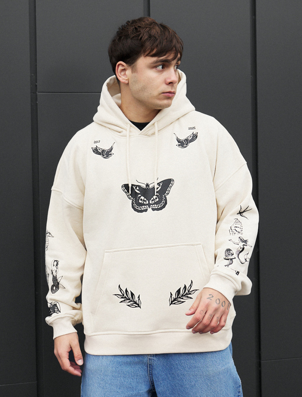 Bluza Staff butterfly oversize fleece