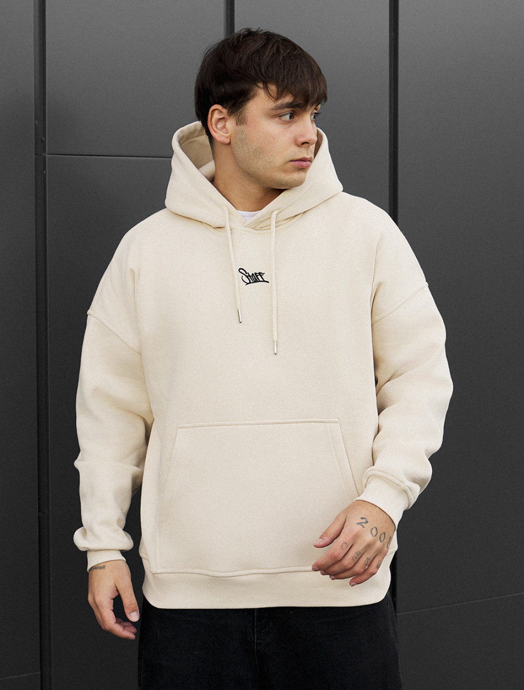 Bluza Staff logo milk oversize fleece