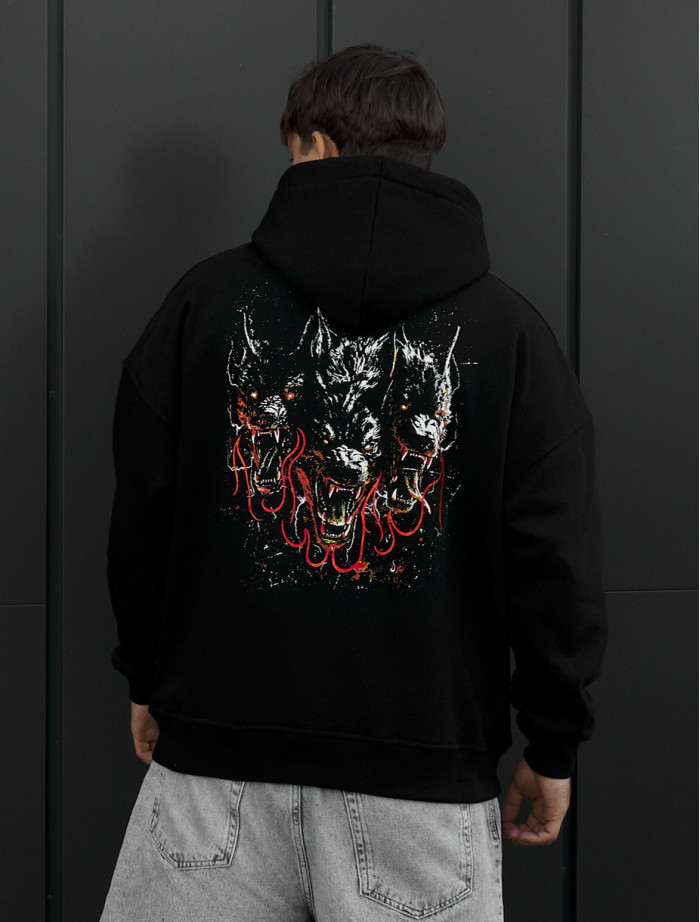 Bluza Staff black wolves oversize fleece