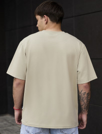 Koszulka Staff olive beige logo oversize