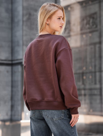 Bluza Staff lay dark brown oversize fleece