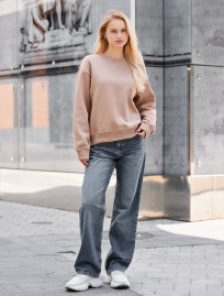 Bluza Staff lay beige oversize fleece