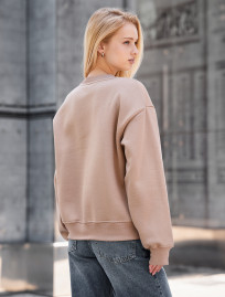 Bluza Staff lay beige oversize fleece