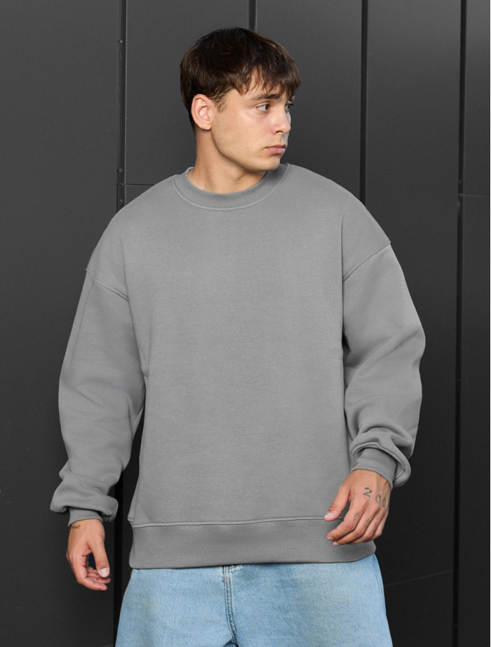 Bluza Staff gray oversize fleece